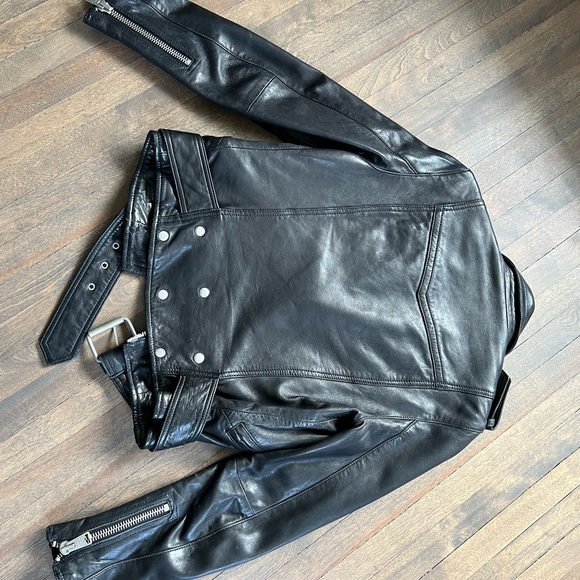 COPY - All Saints Gidley Leather Jacket - Picture 9 of 9